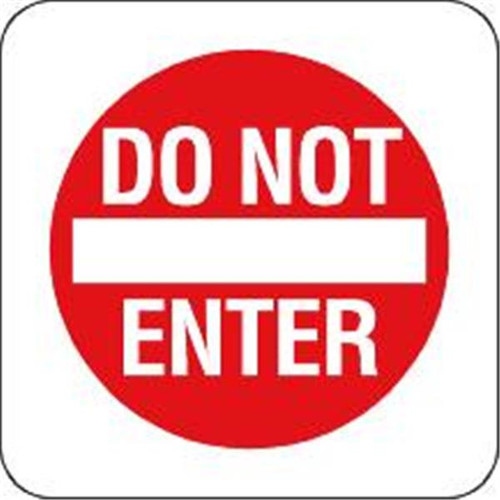 Do Not Enter Mini Sign. Non-Reflective Aluminum, 12 X 12