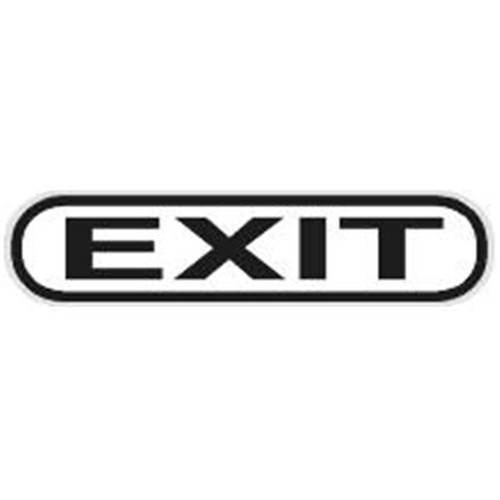 Custom Color Exit Dimensional Sign, Non-Reflective, 24 X 6-1/2