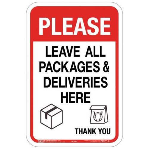 Hy-Ko Leave All Packages Here Hospitality Sign