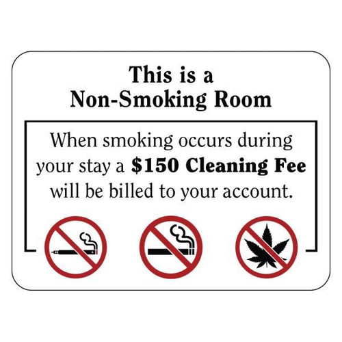 Hy-Ko No Smoking All Types 150 Fee Sign, Package Of 50