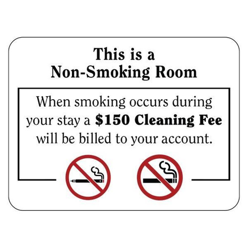 Hy-Ko No Smoking English 150 Fee Sign, Package Of 50