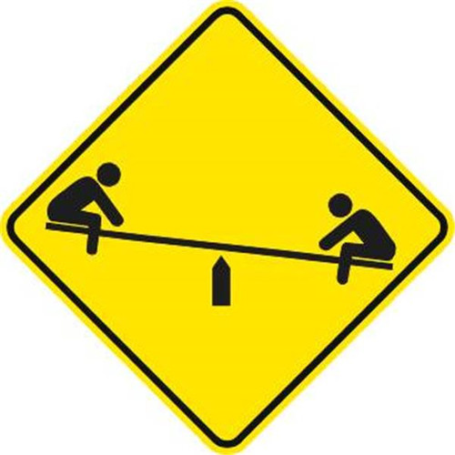 Playground Traffic Sign, Reflective, 24 X 24