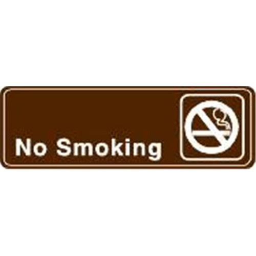No Smoking Interior Sign, 9 X 3 In