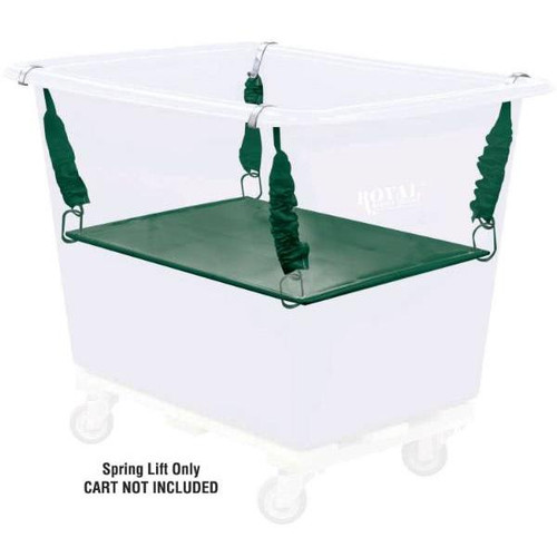 Royal Basket Trucks 6 Bushel Polyethylene Spring Lift, Green