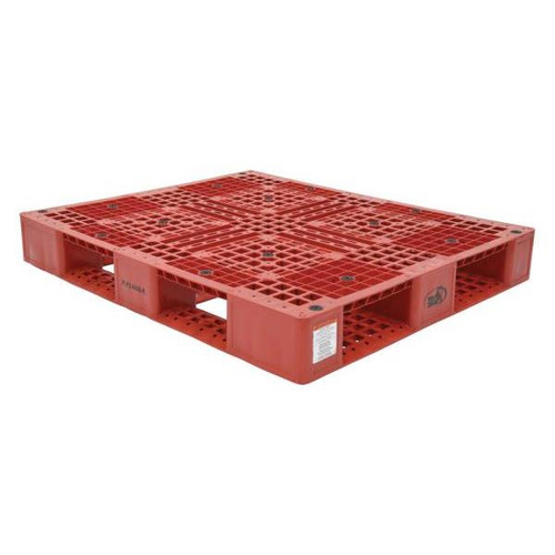 Vestil Red Polyethylene Pallet With 4 Way Entry, 6600 Lbs Capacity