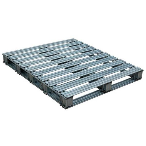 Vestil Galvanized Finished Steel Pallet, Uniform Floor Static Capacity 8000 Lb