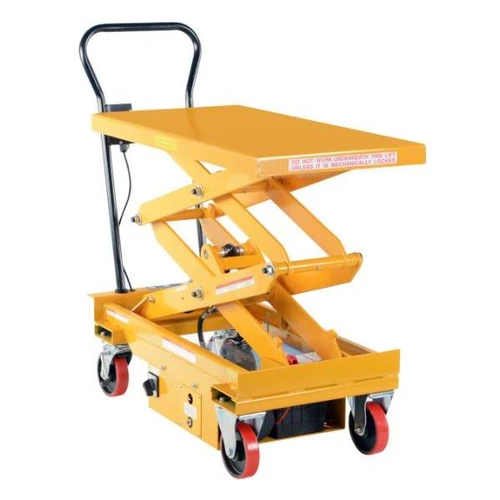 Vestil Double Scissor Cart, Hydraulic, 12 Volt, 1000 Lb. Capacity