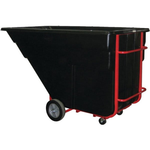 Rubbermaid Commercial 1.5 Cu Yd Black Rotational Molded Standard Tilt Truck