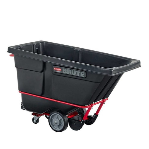 Rubbermaid Commercial BRUTE Rotomolded Tilt Truck, Heavy Duty, 1/2 Cu Yd, Black