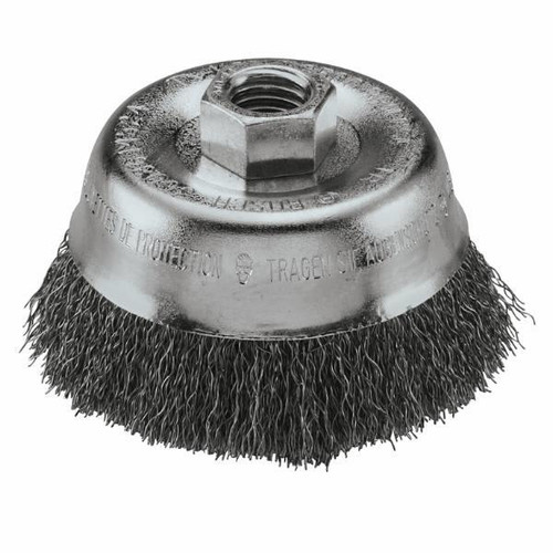Bosch 3 Inch Wheel Diameter 5/8 Inch -11 Arbor Carbon Steel Crimped Wire