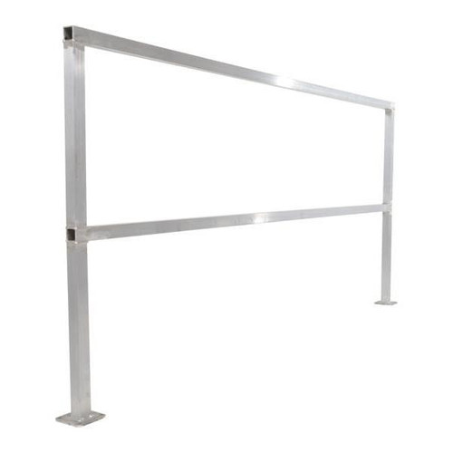 Vestil Aluminum Safety Handrail No Toeboard 84 In