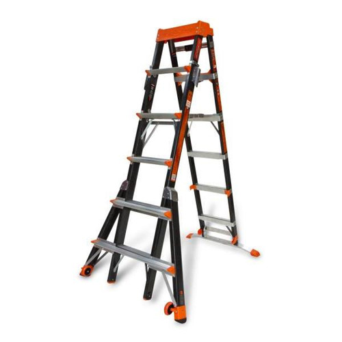 Little Giant Ladders Select Step 6 To 10 Ft Fiberglass Adjustable Step Ladder