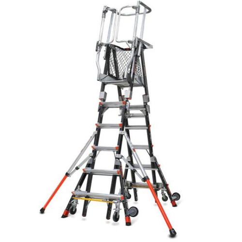 Little Giant Ladders Compact Cage Model Iaa  With Side Tip Outrigger Wheel Lift