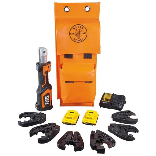 Klein Tools Battery-Operated 7-Ton Cable Cutter And Crimper Kit