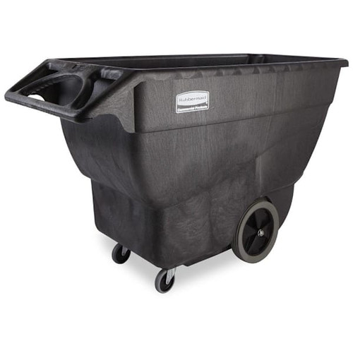 Rubbermaid Commercial Structural Foam Tilt Truck, Utility Duty, 3/4 Cu Yd, Black