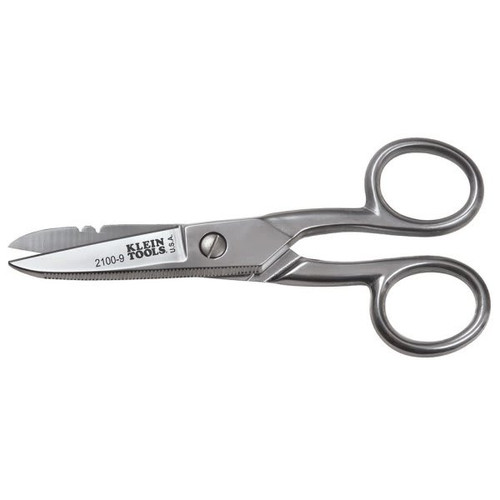 Klein Tools Stainless Steel Electrical Scissors 5.25" W/Serrated Teeth