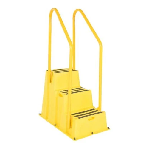 Vestil Step Poly Nestable 3 Step With Handrails Port