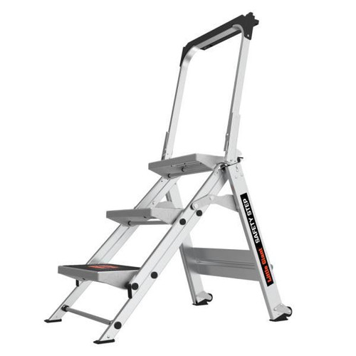 Little Giant Ladders Safety Step 3-Step, 2.2-Ft Aluminum Step Ladder