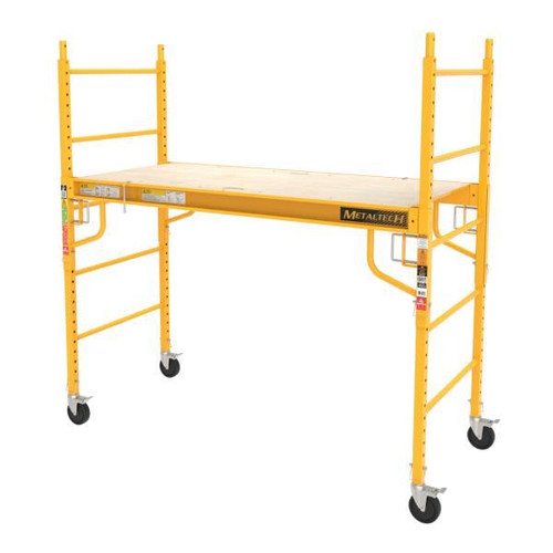 METALTECH 6 Ft. Baker Style Rolling Scaffold Platform, 1100 Lb. Load Capacity
