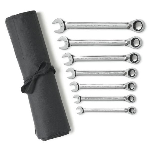 Gearwrench Ratcheting Wrench Set 7 Piece Sae Reversible Combination
