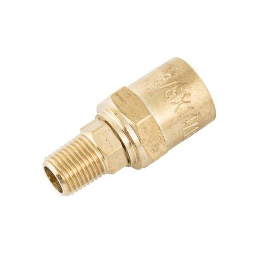 Steelman 3/8-Inch Id Reusable Brass Pneumatic Hose Fitting
