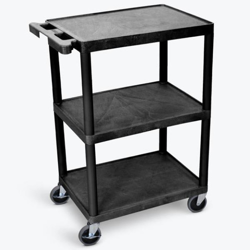 Luxor 24 X 18 Utility Cart - 3 Shelves Structural Foam Plastic