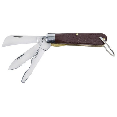 Klein Tools 3-Blade Pocket Knife With Screwdriver