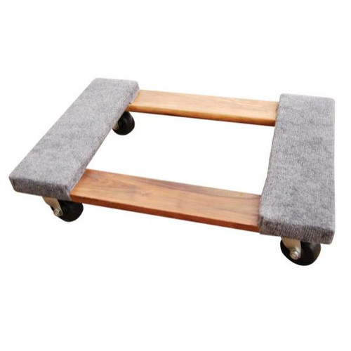Vestil 900 Lb Capacity Tan Hardwood Carpet End Dolly 24 X 16, Package Of 2