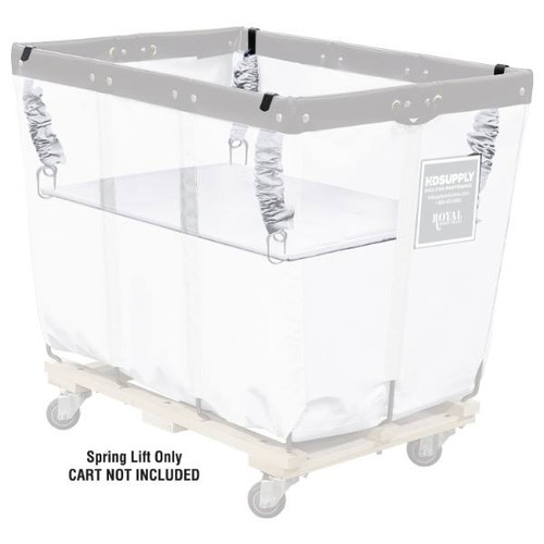 Royal Basket Trucks 16 Bushel 24 In. W X 36 In. L Vinyl Basket Truck Spring Lift White