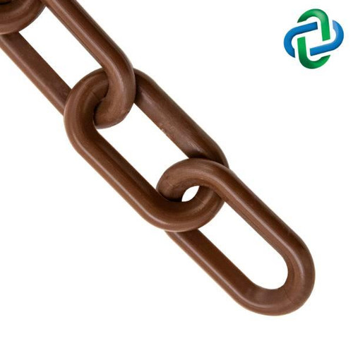 Mr. Chain 1 Inch X 25 Ft. Brown Plastic Barrier Chain
