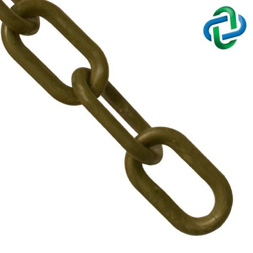 Mr. Chain 1 Inch X 25 Ft. Khaki Gold Plastic Barrier Chain