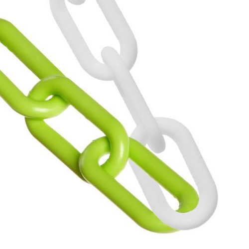 Mr. Chain 2 Inch X 100 Ft Alternating Green/White Heavy Duty Barrier Chain