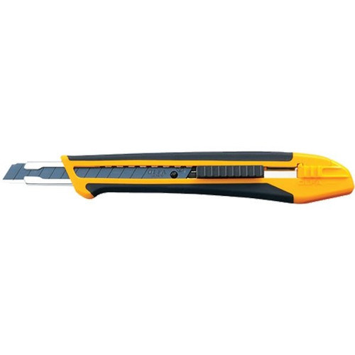 Olfa Xa-1 9mm 13pt Fiberglass Auto Lock Snap Off Cutter Rubber Grip, Case Of 6