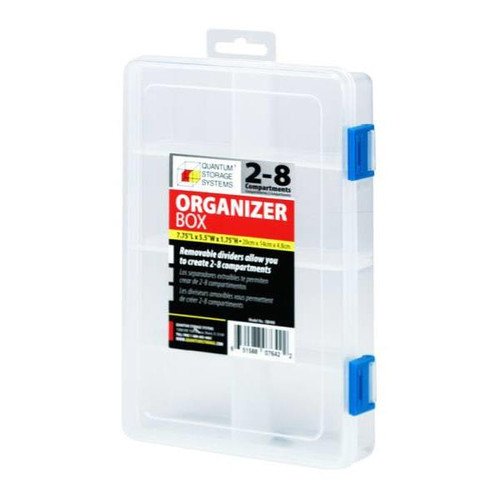 Quantum Storage Systems Clear Compartment Storage Box 7-3/4x5-1/2x1-3/4 In Package Of 12
