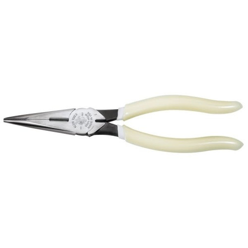 Klein Tools Glow In The Dark Hi-Viz Long Nose Side Cutting Plier 8"