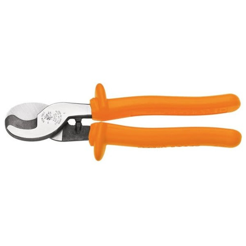 Klein Tools Orange High-Leverage Insulated Cable Cutter 9.62" W/Plastic Handle
