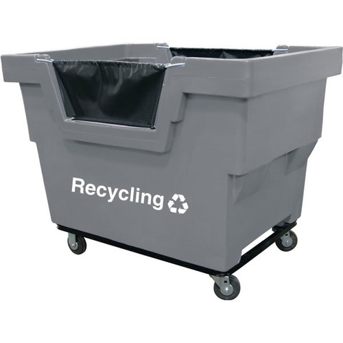 Royal Basket Trucks 26.5 Cubic Foot Mail Truck, Gray, Includes Recycling Decal