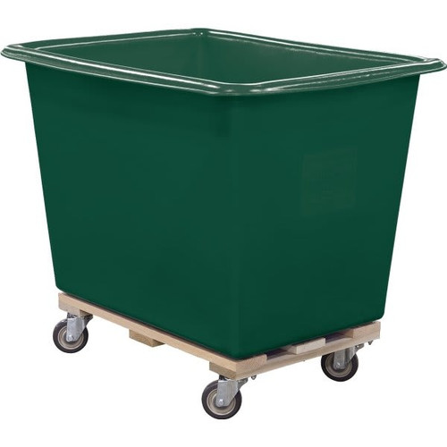 Royal Basket Trucks 6 Bushel Polyethylene Truck, Green, Wood Base