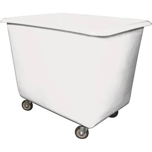 Royal Basket Trucks 6 Bushel Polyethylene Truck, White, Galvanized Steel Base