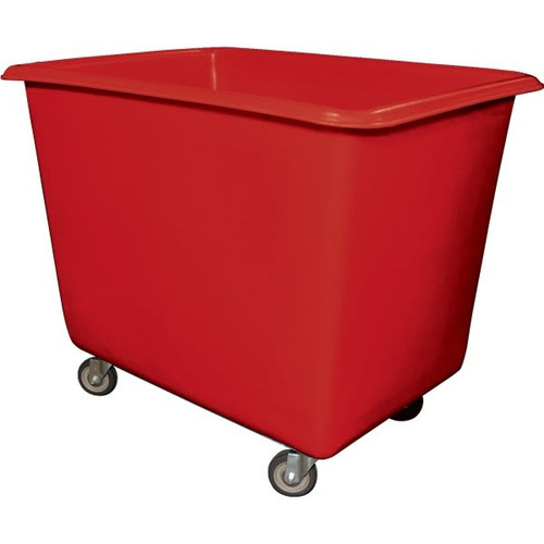 Royal Basket Trucks 8 Bushel Polyethylene Truck, Red, Galvanized Steel Base