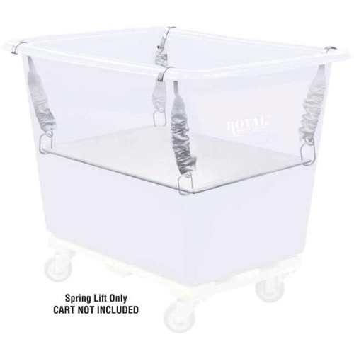 Royal Basket Trucks 6 Bushel Polyethylene Spring Lift, White