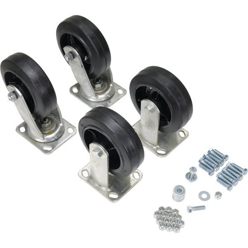 Vestil 2400 Lb Mold-On-Rubber Caster Kit 6" X 2"