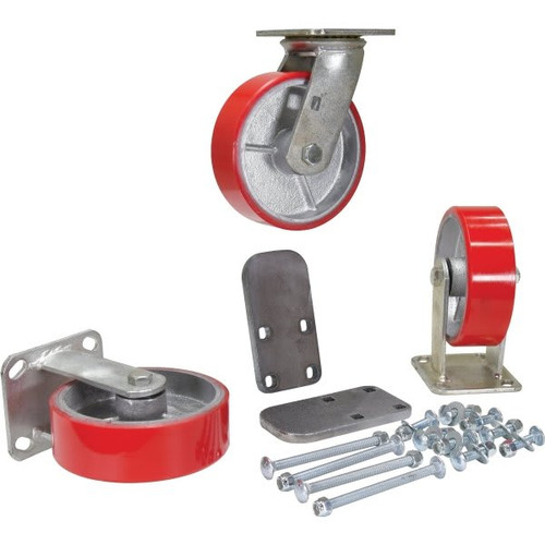 Vestil 3600 Lb Poly-On-Steel Caster Kit 6" X 2"