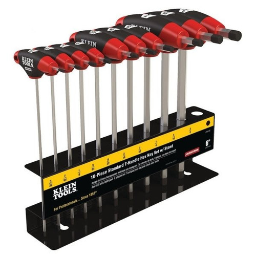 Klein Tools 10-Piece Sae T-Handle Set With Stand And Blade 9"