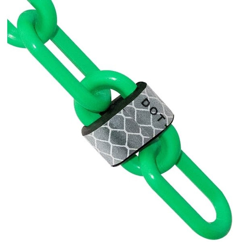 Mr. Chain 2 Inch X 100 Feet Green Reflective Plastic Barrier Chain