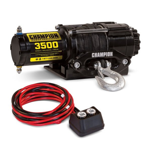 Champion Power Equipment 3500 Lb. Atv/UTV Synthetic Rope Winch Kit