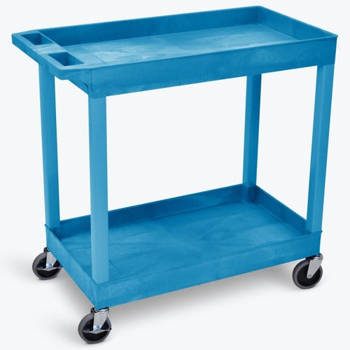 Luxor 18" X 35" 2-Tub Shelf Utility Cart In Blue