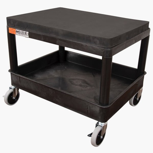 Luxor 18" X 24" Mobile Mechanics Seat Utility Cart In Black