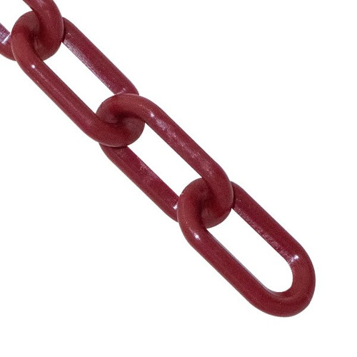Mr. Chain 2 Inch Heavy Duty X 25 Feet Crimson Plastic Barrier Chain
