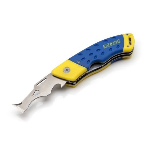 Estwing 2-In-1 Folding Painter'S Tool W/Retractable Utility Knife Blue Yellow